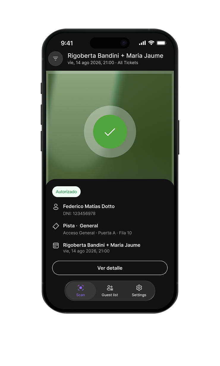 Mockup de la app Baila.pro Access en móvil